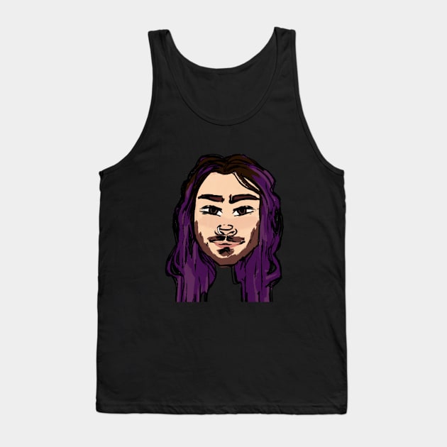 Caleb Animated Head Tank Top by Horror Soup Podcast